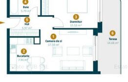Apartament 2 camere, 55 mp, semifinisat, zona Selgros