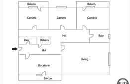 Vanzare 4 camere, 98,32 mp utili, orientare S-E, 3 balcoane, zona Profi!