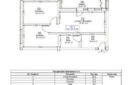 Apartament 3 camere, gradina 80 mp, 58mp, incalzire in pardoseala, Apahida