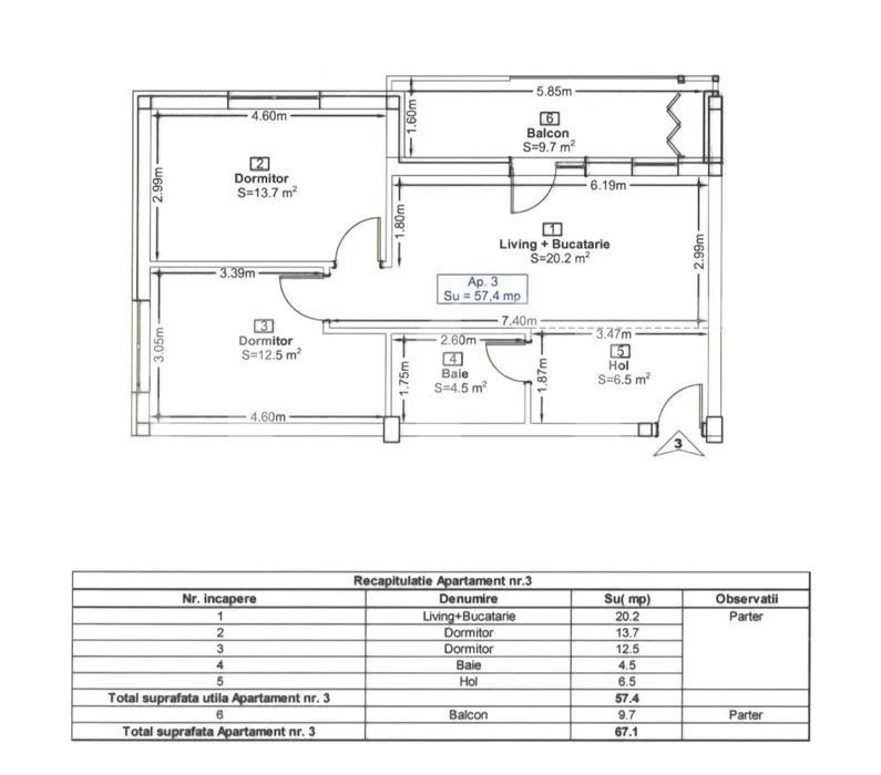 Apartament de vânzare 3 camere Apahida - 131703AV | BLITZ Cluj-Napoca | Poza2