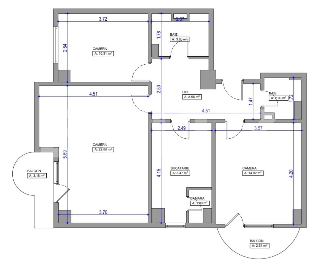 Apartament de vânzare 3 camere Marasti - 132676AV | BLITZ Cluj-Napoca | Poza1