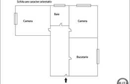 2 camere, 54 mp utili, decomandat, zona strazii Dionisie Roman!