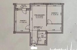 Apartament 3 camere, 58 mp, parcare subterana, zona Bucium