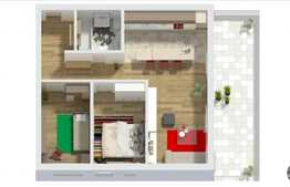 3 camere, 65 mp, terasa 11,5 mp, decomandat, semifinisat, zona strazii Donath!