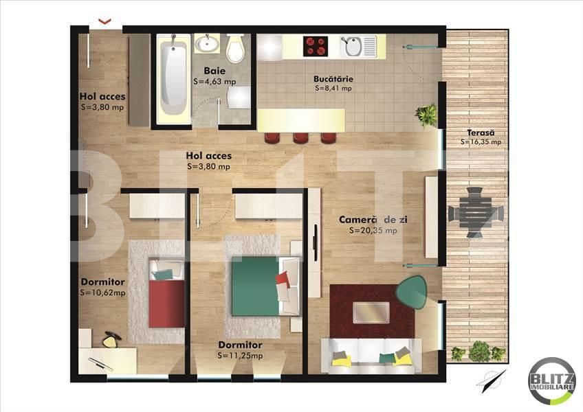 Apartament de vânzare 3 camere Grigorescu - 13335AV | BLITZ Cluj-Napoca | Poza2