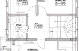 Casa cuplata 4 camere, 107 mp, 100 mp teren, zona Terra