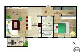 2 camere, 57 mp, decomandat, semifinisat, imobil nou, zona strazii Donath!