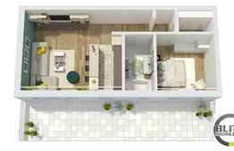 2 camere, 57 mp, decomandat, semifinisat, imobil nou, zona strazii Donath!