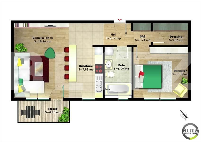 Apartament de vânzare 2 camere Grigorescu - 13337AV | BLITZ Cluj-Napoca | Poza2