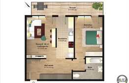 2 camere, 57 mp, terasa de 11,5 mp, semifinisat, zona strazii Donath!