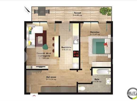 Apartament de vânzare 2 camere Grigorescu - 13338AV | BLITZ Cluj-Napoca | Poza2