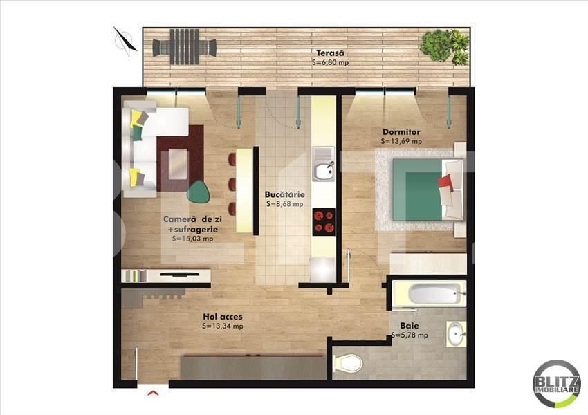 Apartament de vânzare 2 camere Grigorescu - 13338AV | BLITZ Cluj-Napoca | Poza2