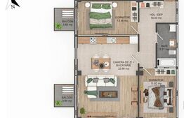 Apartament de vanzare zona Tractorul, 3 camere 73 mp