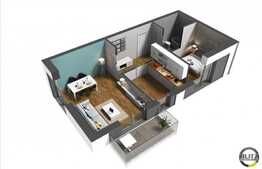 2 camere, 55 mp, decomandat, constructie noua, semifinisat, zona Intre Lacuri!