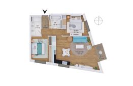 Apartament  de 3 camere, 71 mp utili, etaj intermediar, Dambul Rotund