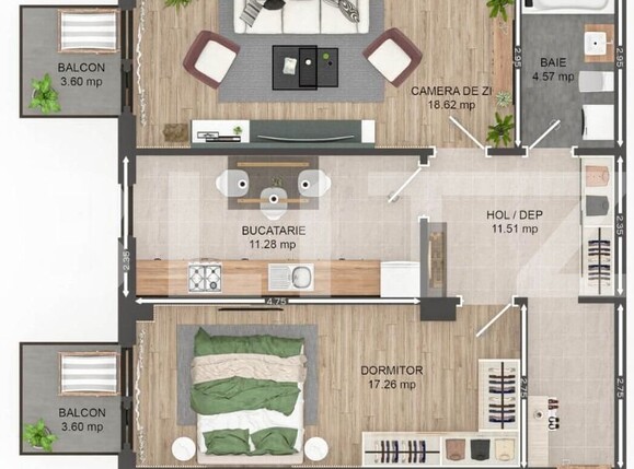 Apartament de vânzare 2 camere Tractorul - 133629AV | BLITZ Brașov | Poza3