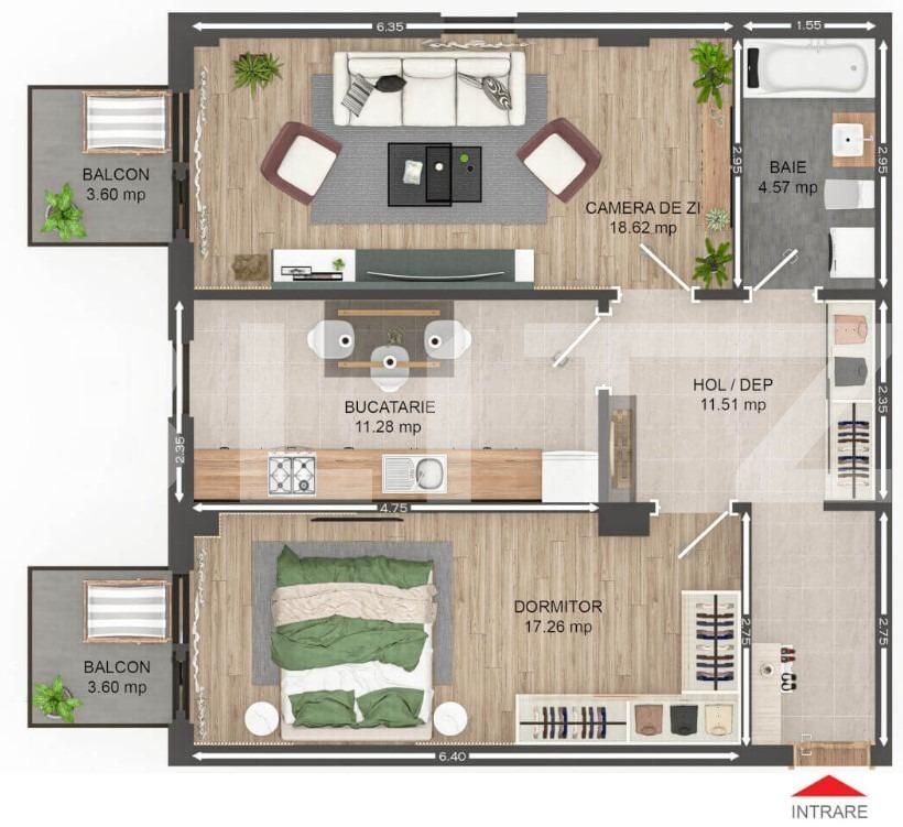 Apartament de vânzare 2 camere Tractorul - 133629AV | BLITZ Brașov | Poza3