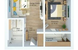 Apartament de vanzare, 2 camere in zona Coresi