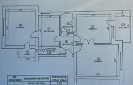 Apartament 3 camere decomandat, 85.81mp, 2 balcoane, curte si garaj, Parcului Central 