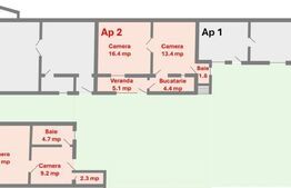 Apartament la casa, 3 camere, 100 mp utili, teren 568 mp, zona Titulescu