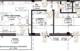 Apartamente 3 camere, 70.72mp, Iris