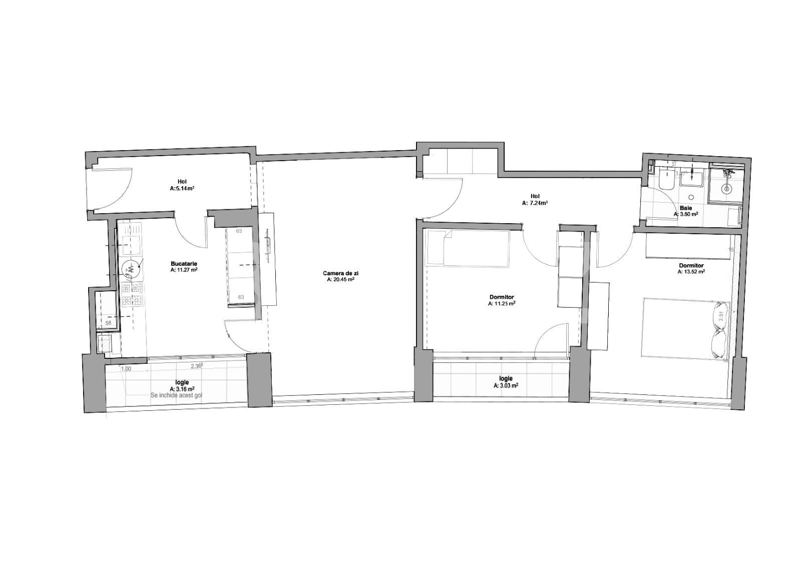 Apartament de vânzare 3 camere Central - 134555AV | BLITZ Cluj-Napoca | Poza1