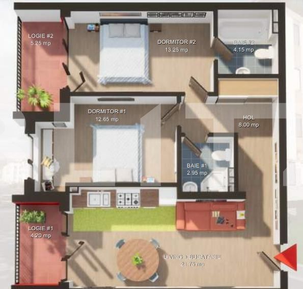 Apartament de vânzare 3 camere Manastur - 134575AV | BLITZ Cluj-Napoca | Poza1