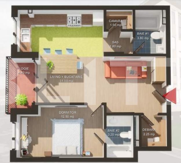 Apartament de vânzare 2 camere Manastur - 134576AV | BLITZ Cluj-Napoca | Poza1