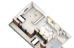 Apartament de 2 camere, 64mp, terasa 30mp, parcare, zona Denver