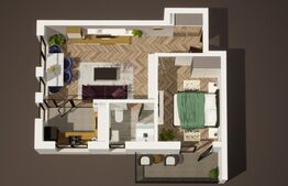 Apartament 2 camere, 46mp, balcon, parcare, zona Cazarmei Floresti