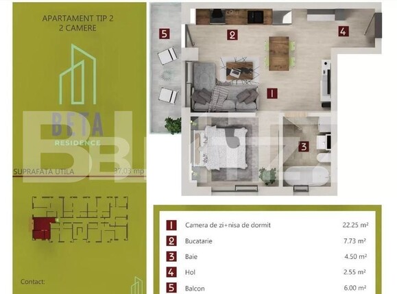 Apartament de vânzare 2 camere Chinteni - 134783AV | BLITZ Cluj-Napoca | Poza1