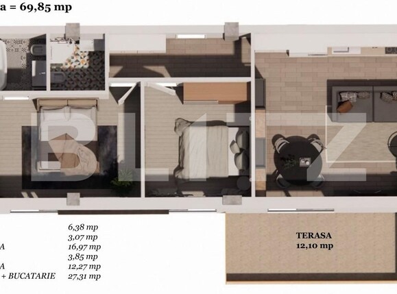 Apartament de vânzare 3 camere Iris - 134834AV | BLITZ Cluj-Napoca | Poza1