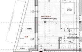 Apartament cu 2 camere, 45,3mp, terasa, view spectaculos