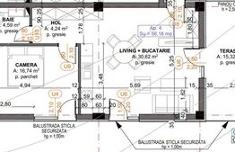 Apartament 2 camere semifinisat, parcare subterana terasa 55mp, zona Auchan Iris