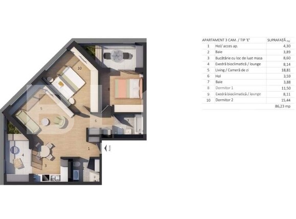 Apartament de vânzare 3 camere Floreşti - 134967AV | BLITZ Cluj-Napoca | Poza14