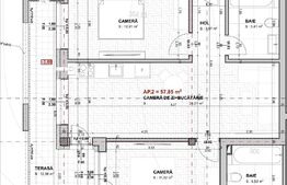 Apartament de 3 camere, 58 mp, terasa 13mp, Apahida