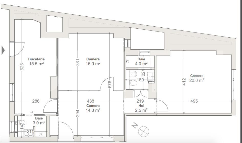 Apartament de închiriat 3 camere Central - 135062AI | BLITZ Cluj-Napoca | Poza1