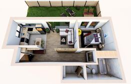 Apartament 2 camere, 50 mp, finisat, spatiu verde, zona Leroy Merlin Marasti