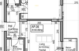 Apartament 2 camere, finisat, intermediar, 44mp, Dambul Rotund