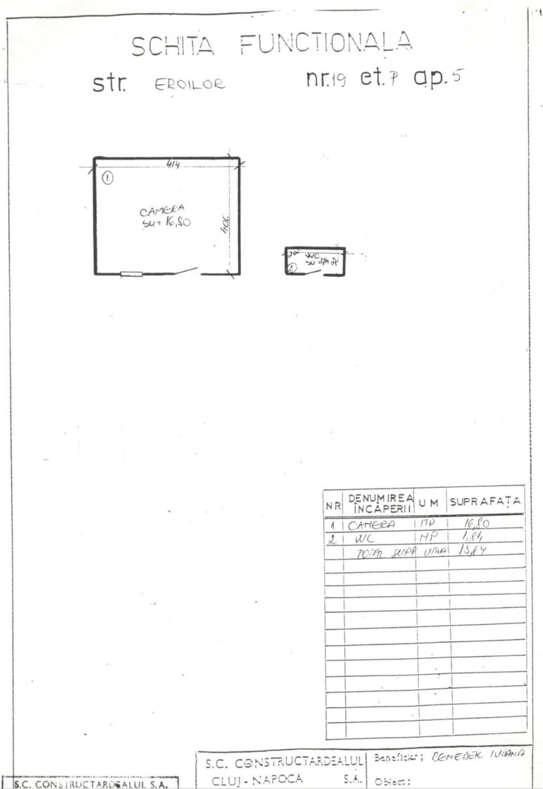 Garsonieră de vânzare Central - 135891AV | BLITZ Cluj-Napoca | Poza1