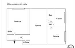 Apartament 3 camere, 56 mp, parcare, zona strazii Donath, boxa la subsol