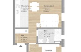 Apartament de 2 camere, finisat, 45 mp, tva inclus zona Tineretului