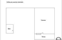 1 camera, 22 mp, decomandat, parcare, zona strazii Paris