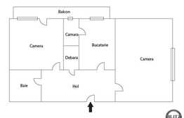 2 camere, 57 mp, etaj intermediar, balcon, boxa la subsol, zona strazii Viilor
