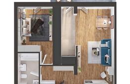 Apartment 2 camere, 56mp, bloc nou, zona Iris