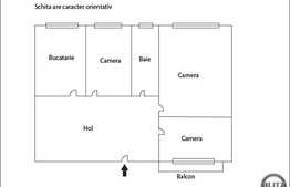 3 camere, 55 mp, decomandat, zona strazii Campului!