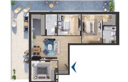 Penthouse 4 camere, 90 mp, terasa 70 mp, bloc nou, zona Iris