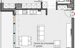 Apartament 2 camere finisat, 61 mp utili, balcon 22 mp, etaj intermediar, Sopor!
