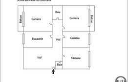 4 camera, 81 mp, 2 locuri parcare, boxa, zona strazii Arinilor