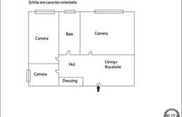 3 camere, decomandat, 78 mp utili, zona strazii Vlahuta